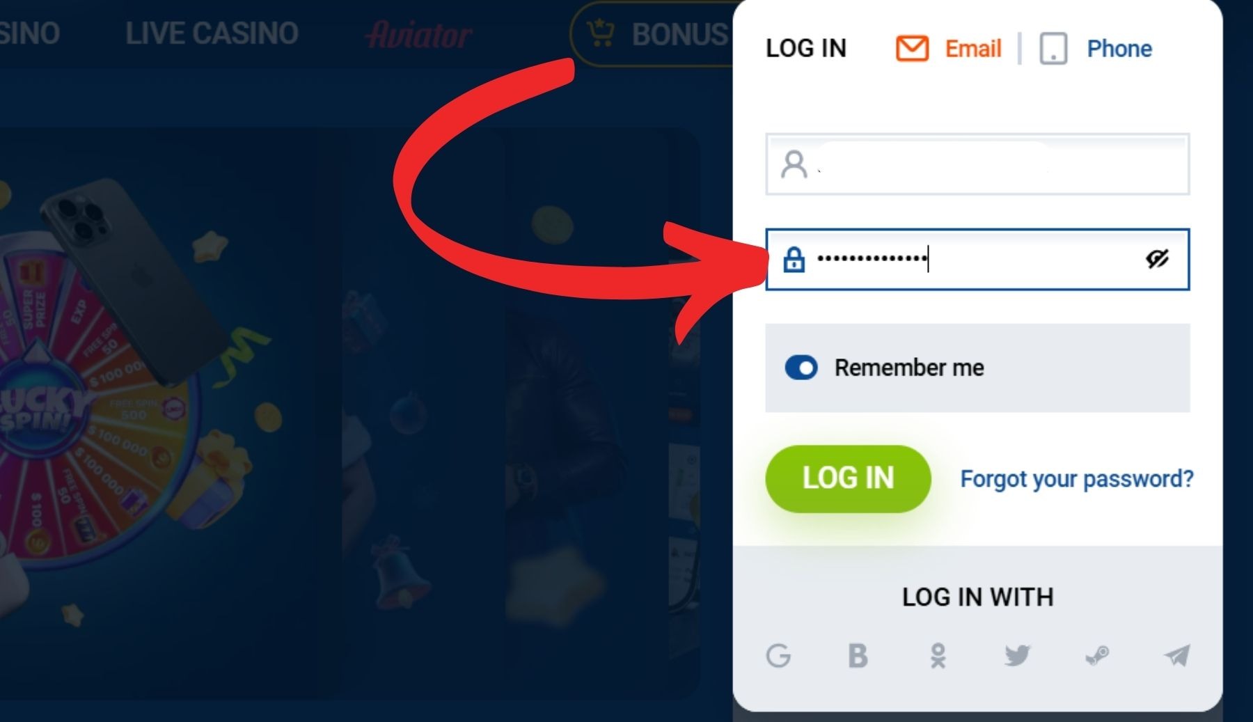 Mostbet Norway Enter your password in the special field