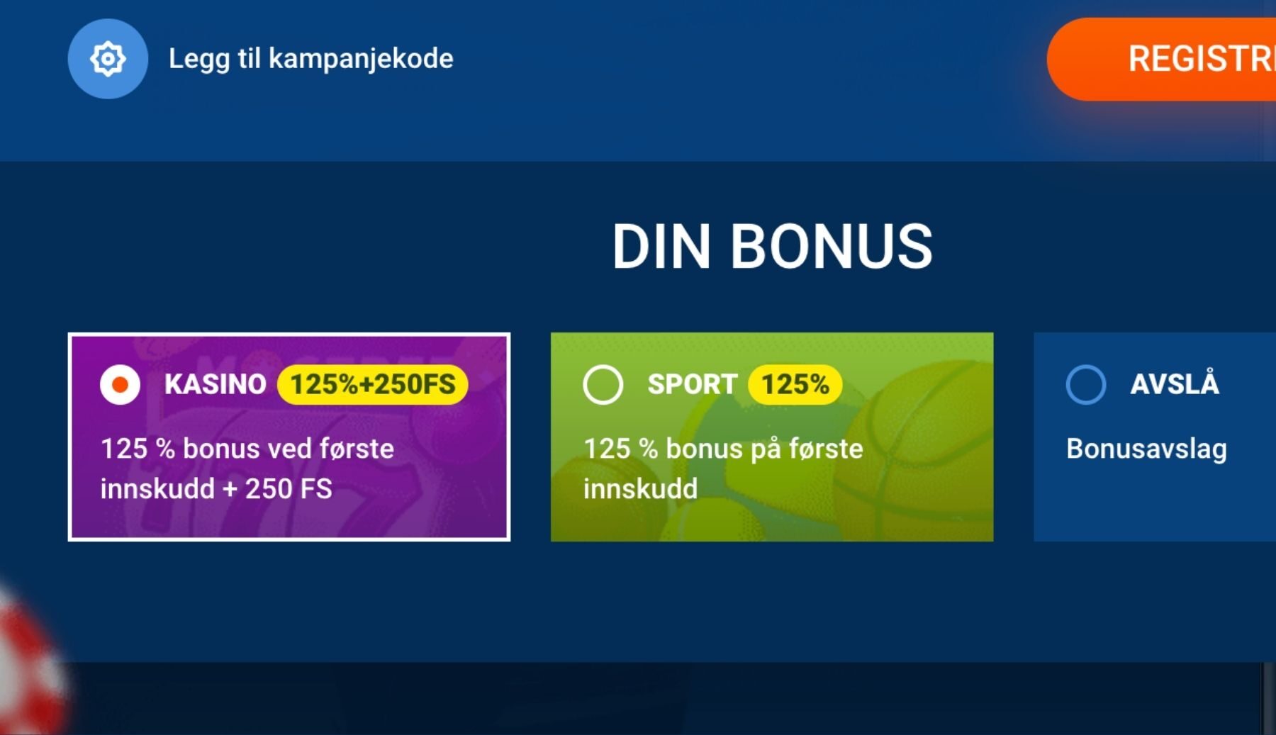 Mostbet Norge Skriv inn kampanjekoden instruksjon
